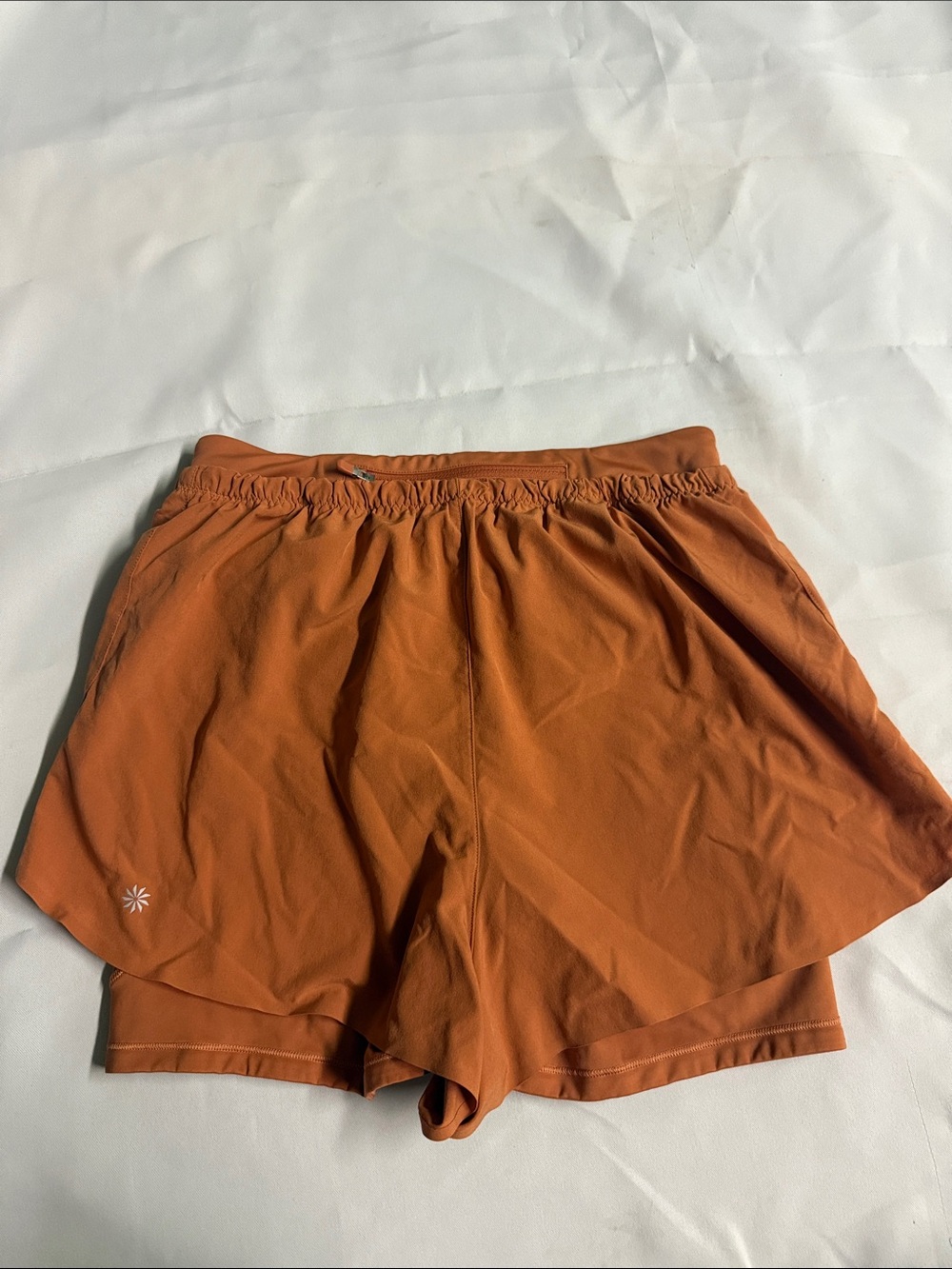 Athleta Layered Shorts- Burnt Orange